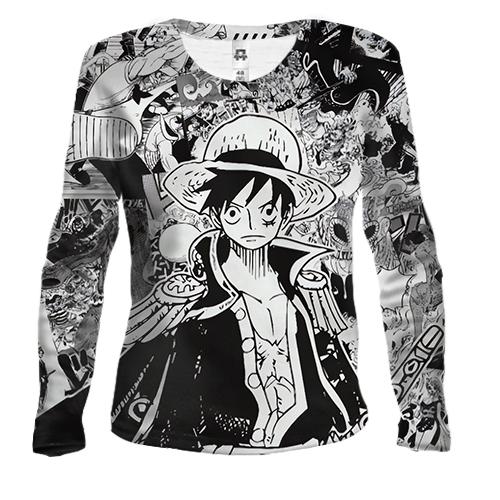Жіночий 3D лонгслів Ван Пис, One Piece, манга