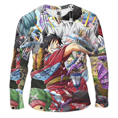 Мужской 3D лонгслив Герои аниме One Piece