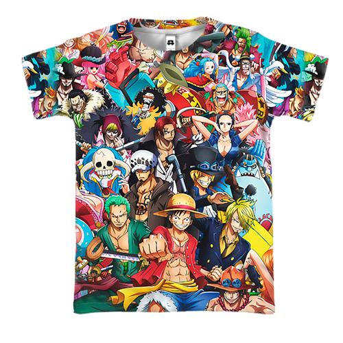 3D футболка One Piece - герої