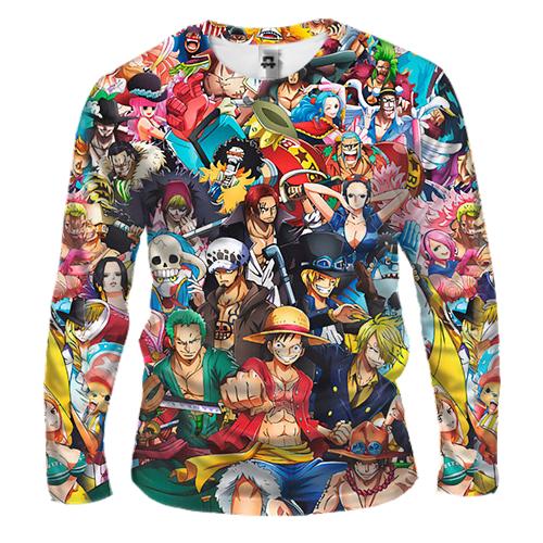 Мужской 3D лонгслив One Piece - герои