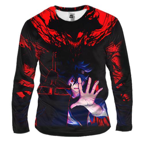 Чоловічий 3D лонгслів Аста та його демон - Black Clover