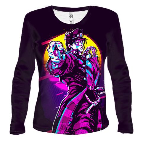 Женский 3D лонгслив Джотаро Куджо, Неон - JoJo’s Bizarre Adventure
