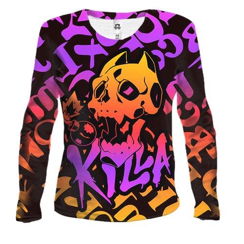 Женский 3D лонгслив KILLA, Killer Queen - JoJo’s Bizarre Adventure