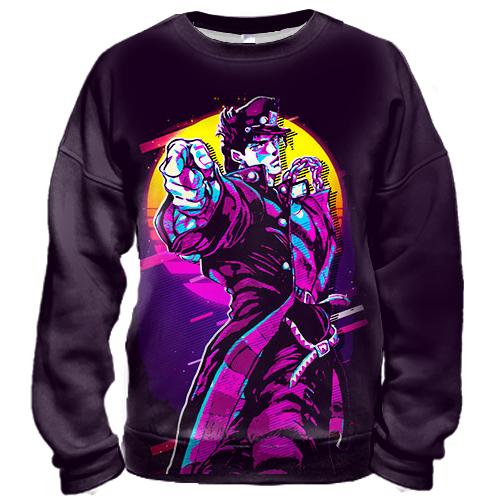 3D світшот Джотаро Куджо, Неон - JoJo’s Bizarre Adventure