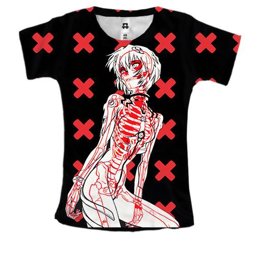 Жіноча 3D футболка Аянамі Рей, X-ray - Evangelion