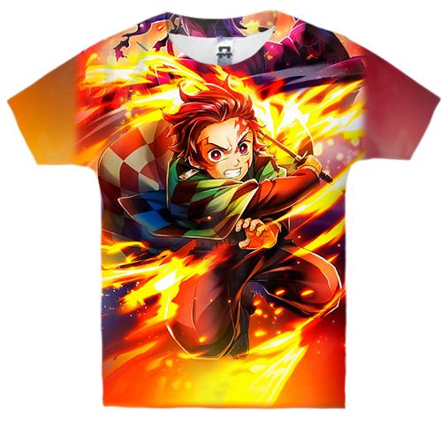 Дитяча 3D футболка Тандзіро Камадо, Танець бога вогню