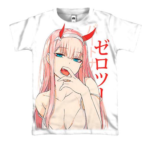 3D футболка Zero Two - Darling in the Franxx