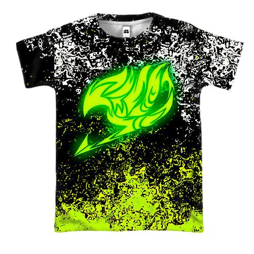 3D футболка FAIRY TAIL logo green