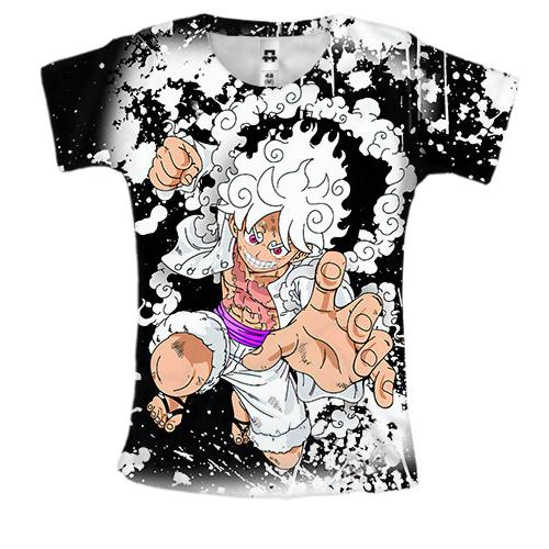 Женская 3D футболка Luffy 5 Gear