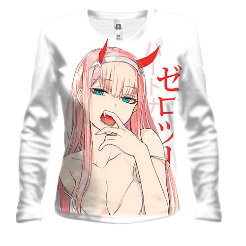Женский 3D лонгслив Zero Two - Darling in the Franxx