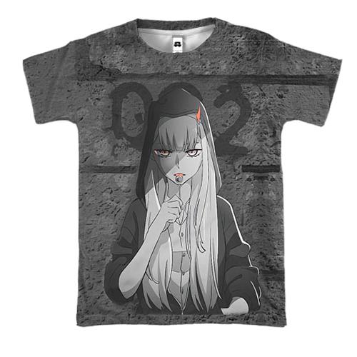 3D футболка Zero Two, Меланхолия