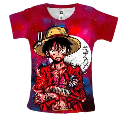 Женская 3D футболка Луффи - One Piece, Большой Куш