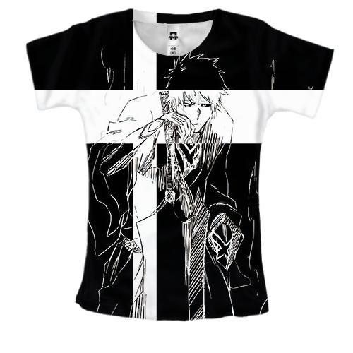 Женская 3D футболка Ичиго и Занпакто - Bleach