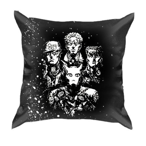 3D подушка Черно-белые герои - JJBA