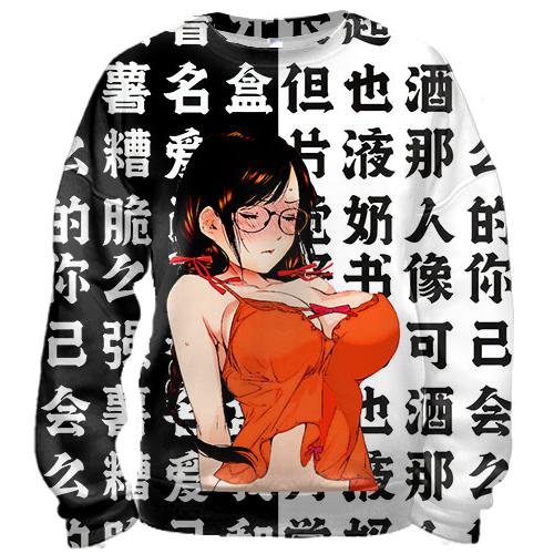 3D свитшот Цубаса Ханэкава - Monogatari series