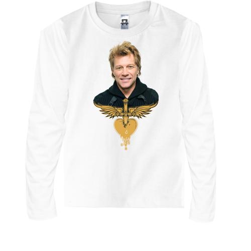 Детская футболка с длинным рукавом Bon Jovi с лого