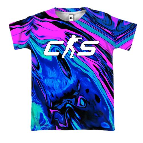 3D футболка CS2 - neon