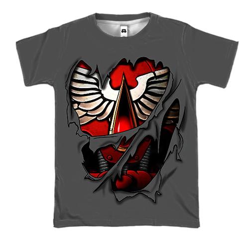 3D футболка Броня Кровавых Ангелов - WH 40k
