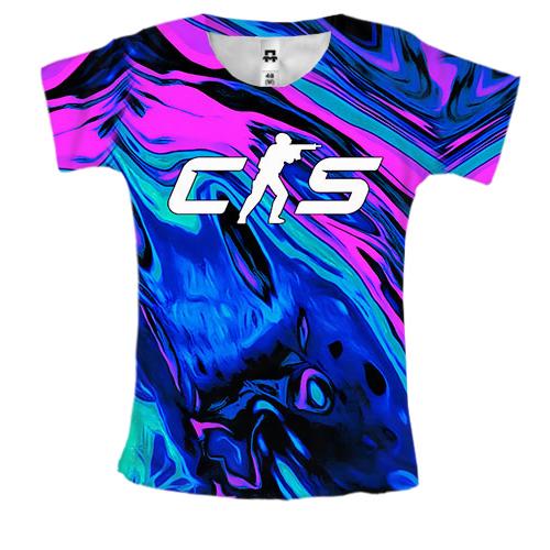 Жіноча 3D футболка CS2 - neon