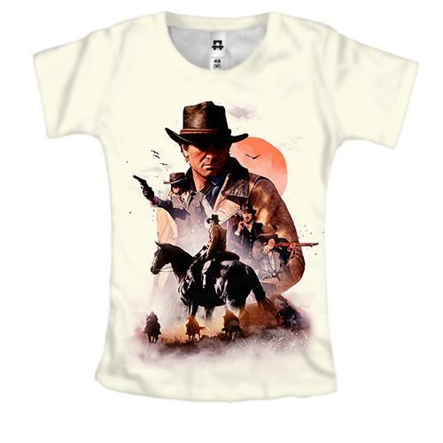 Жіноча 3D футболка Red dead Redemption 2 Art