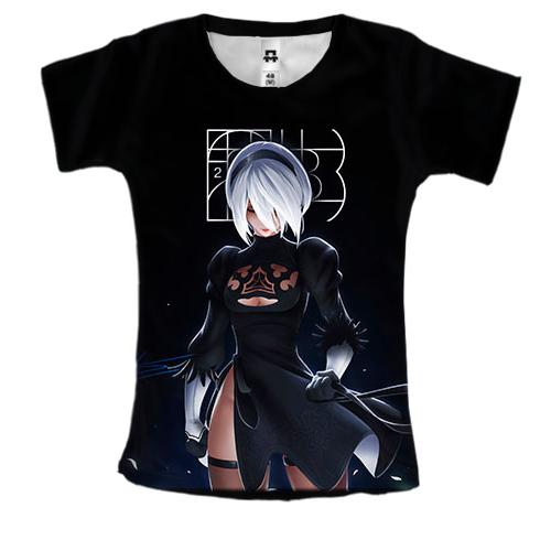 Женская 3D футболка Nier - 2B