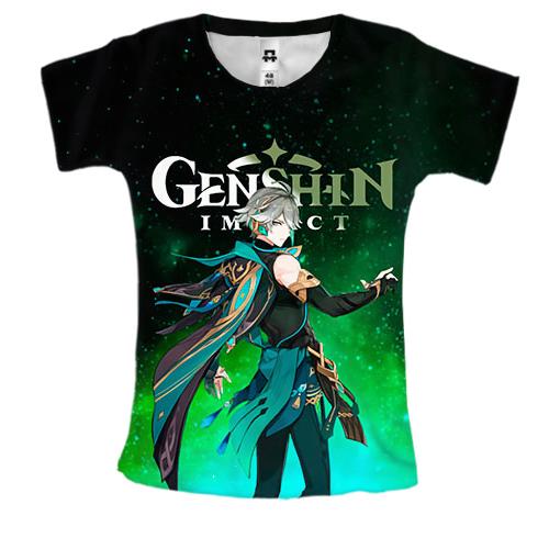Женская 3D футболка Genshin Impact - Аль-Хайтам