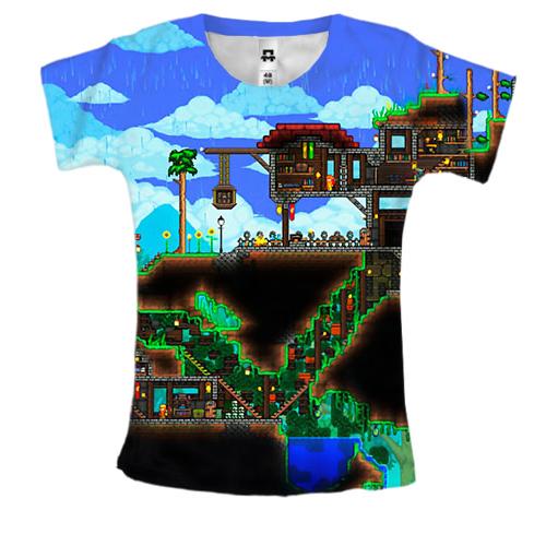 Женская 3D футболка Terraria