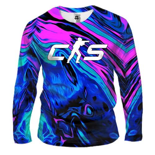 Мужской 3D лонгслив CS2 - neon