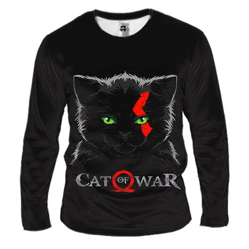 Мужской 3D лонгслив CAT of War