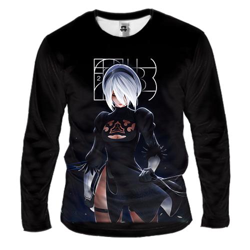 Чоловічий 3D лонгслів Nier - 2B