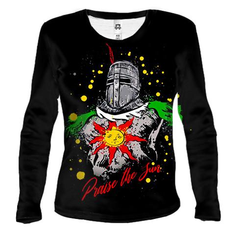Жіночий 3D лонгслів Praise the Sun! - Dark Souls