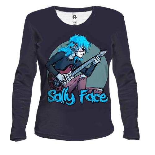 Женский 3D лонгслив Салли с гитарой - SALLY FACE