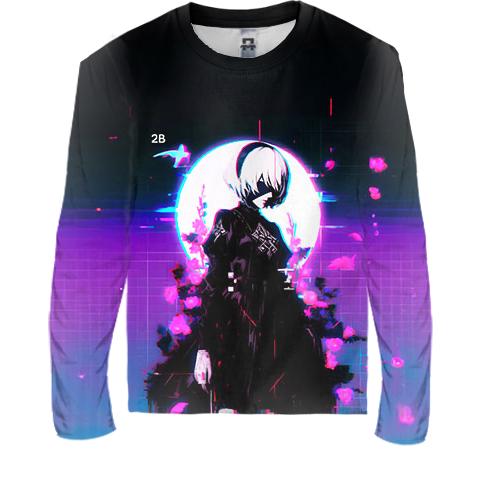 Детский 3D лонгслив 2B, neon - Nier: Automata