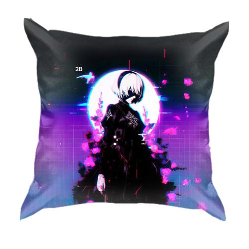 3D подушка 2B, neon - Nier: Automata