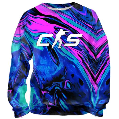 3D свитшот CS2 - neon