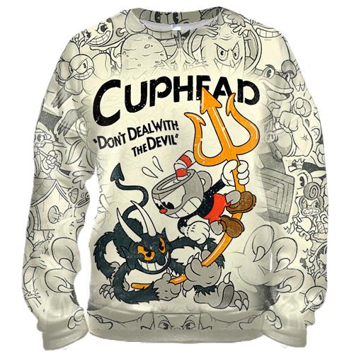 3D свитшот Cuphead and Devil
