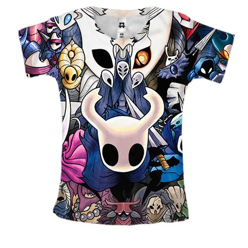Женская 3D футболка Персонажи игры Hollow Knight