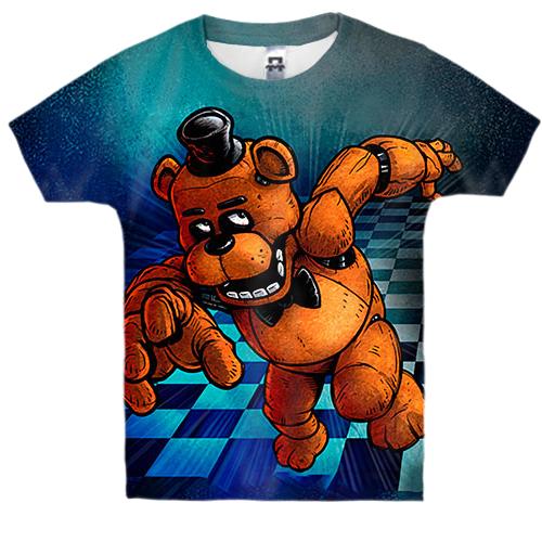 Детская 3D футболка Фредди Фазбер - Five Nights at Freddy's