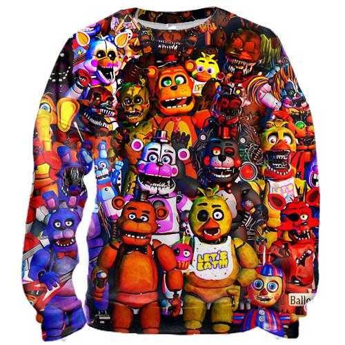 3D світшот Персонажі гри - Five Nights at Freddy's