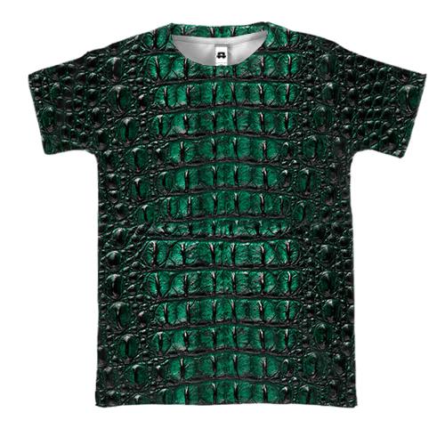 3D футболка Кожа зеленого дракона
