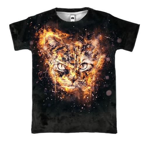 3D футболка з вогненним тигреням