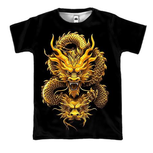 3D футболка Золотий двоголовий дракон
