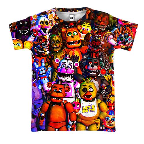 3D футболка Персонажі гри - Five Nights at Freddy's