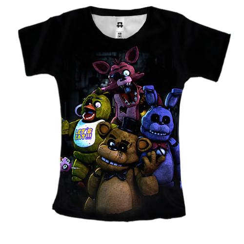 Жіноча 3D футболка Аніматроніки - FNaF