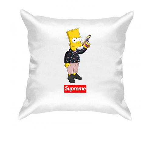 Подушка Барт Сімпсон з написом Supreme
