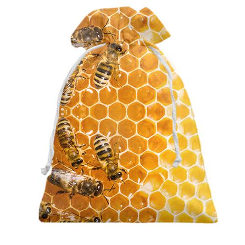 Подарочный мешочек с пчелами