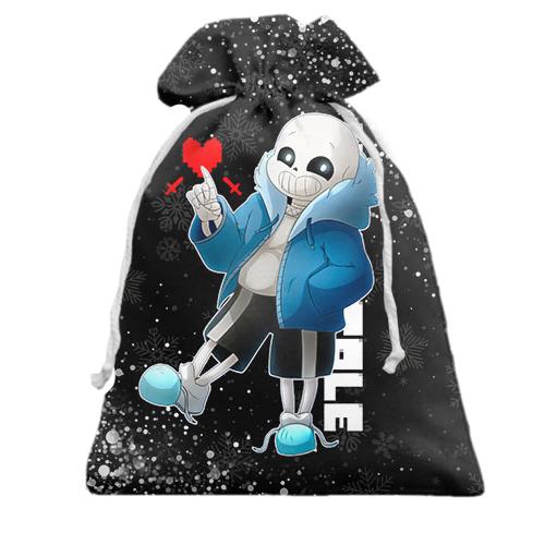 Подарочный мешочек Новогодний Санс - Undertale