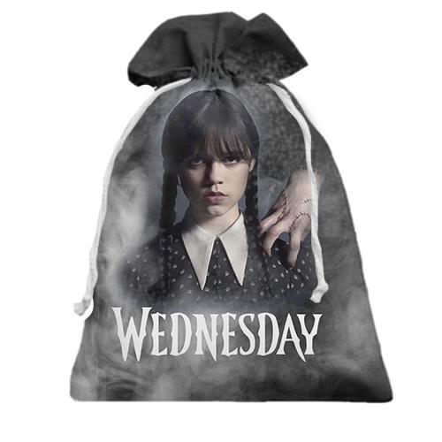 Подарочный мешочек Wednesday и Thing