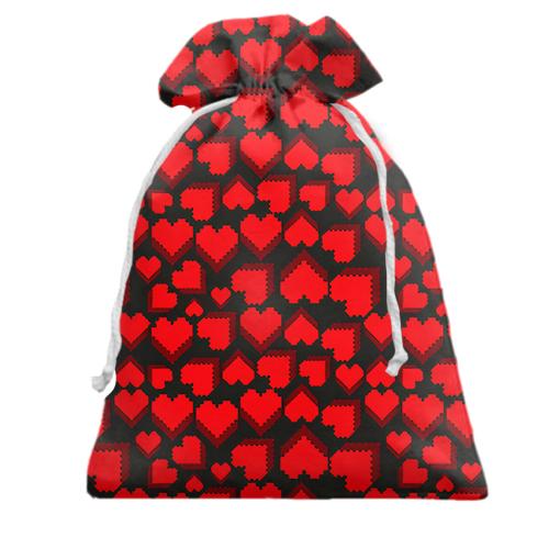 Подарочный мешочек Сердца pattern