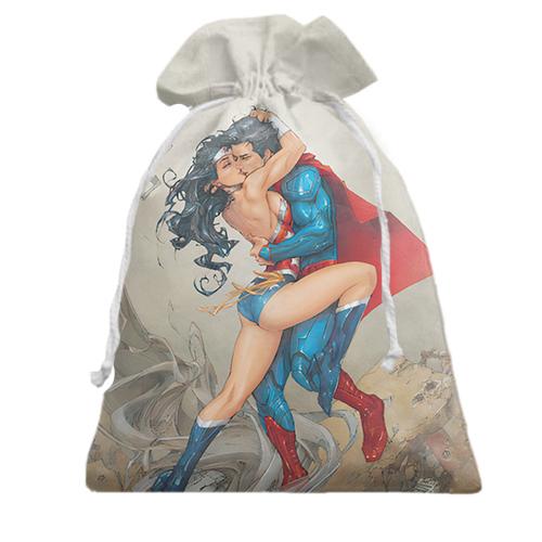 Подарунковий мішечок Superman and superwoman